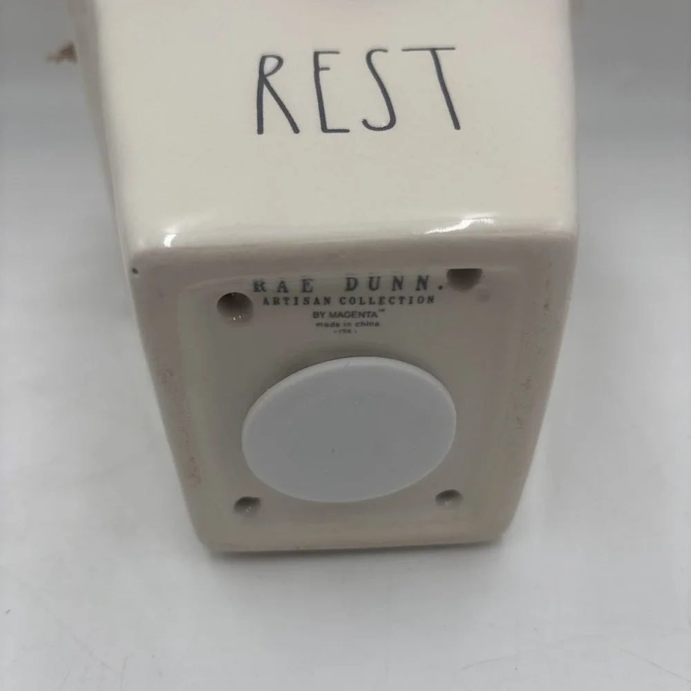 RAE DUNN White REST Ceramic BIRD HOUSE Nest SLANT ROOF Brand NEW ~ FREE SHIP!